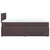 Vidaxl Box spring postelja z vzmetnico temno rjav 120x200 cm blago