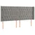 Krevet box spring s madracem LED svjetlosivi 200x200 cm baršun
