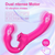 SuperLove Strapless Strap-On with Dual Vibrations, Flapping & Remote Pink