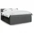 Vidaxl Box spring postelja z vzmetnico temno siva 180x200 cm blago