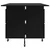 Blagovaonski stol 140 x 80 x 77 cm Konstruirano drvo Crni hrast