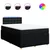 Vidaxl Box spring postelja z vzmetnico črna 120x190 cm blago