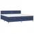 Vidaxl Box spring postelja z vzmetnico LED modra 200x200 cm blago