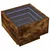 Bočni stolić LED boja hrasta 40 x 40 x 30 cm konstruirano drvo