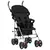 vidaXL otroški voziček 2 v 1 zložljiv jeklo črn