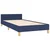 Vidaxl posteljni okvir brez vzmetnice Modra 90x200 cm Tkanina