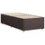 Vidaxl Posteljni okvir brez vzmetnice temno rjav 90x190 cm blago