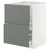 METOD / MAXIMERA Pod.element sudop. i 2front/2fioke, bela/Nickebo mat sivozelena, 60x60 cm
