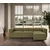 Atelier del Sofa Ugaona garnitura Fora 296x66x185cm Zelena