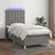 Vidaxl Box spring postelja z vzmetnico LED temno siva 90x190 cm blago