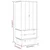Vidaxl Garderobna omara OTTA rjava in siva 76,5x53x172 cm borovina