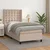Vidaxl Box spring postelja z vzmetnico kapučino 90x200 cm umetno usnje
