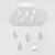 Stalak za kišobrane s uzorkom kišobrana čelični bijeli