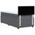 Vidaxl Box spring postelja z vzmetnico temno siva 90x200 cm žamet