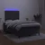 Vidaxl Box spring postelja z vzmetnico LED črna 120x200 cm žamet