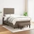 Vidaxl Box spring postelja z vzmetnico taupe 120x200 cm blago