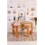 Hanah home Set trpezarijski sto i 4 trpezarijske stolice Cheri 4S Hrast-Krem