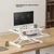 Brateck Sto za monitor, Podesivi, 65x61.5 cm, Beli