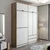 Hanah home Ormar Elina 185x253x52cm Belo-Bež