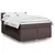 Vidaxl Box spring postelja z vzmetnico temno rjava 160x200 cm blago