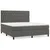 vidaXL Box spring postelja z vzmetnico temno siva 180x200 cm žamet