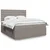 Vidaxl Box spring postelja z vzmetnico taupe 180x200 cm blago