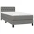 Vidaxl Box spring postelja z vzmetnico LED temno siva 90x200 cm blago