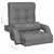 vidaXL Sklopiva podna stolica s funkcijom kreveta tkanina svjetlosiva