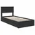 Krevet s od storage Crna 90 x 190 cm Konstruirano drvo