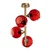 Opviq Luster Benek-15-14501, 40x40x55cm, IP20, Zlatno-crvene boje