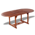 VIDAXL leseni zunanji jedilni set 6 nastavljivih stolov + 1 raztegljiva miza