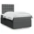 Vidaxl Box spring postelja z vzmetnico temno siva 120x190 cm blago
