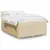 vidaXL vidaXL Box spring postelja z vzmetnico krem 140x190 cm blago, (21305595)