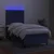 Vidaxl Box spring postelja z vzmetnico LED modra 90x190 cm blago