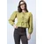 Trend Alacati Stili Ženska bluza dugih rukava Alc-X13375, Okrugli izrez, Zelena
