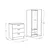 Hanah Home Komoda 60?x72x45cm Bež-Antracit