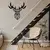 Wallity Zidna dekoracija Deer2, 51x51 cm, 1.2mm, Crna