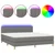 Vidaxl Box spring postelja z vzmetnico LED temno siva 180x200 cm blago