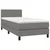 Vidaxl Box spring postelja z vzmetnico temno siva 90x200 cm blago