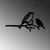 Atelier Del Sofa Dekorativna figura Bird On The Branch 02, 40x20 cm , 1.5 mm