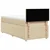 vidaXL Box spring postelja z vzmetnico krem 90x200 cm blago