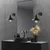 Opviq Zidna lampa E27 Max 40W, Crno-Bronzana