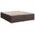 Vidaxl Box spring postelja z vzmetnico temno rjav 200x200 cm blago