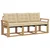 Set vanjskih sofa s jastukom 3 pcs Bijela i bež