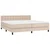 Vidaxl Box spring postelja vzmetnico LED kapučino 200x200 cm um. usnje