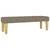 Greatstore Box spring postelja z vzmetnico taupe 140x200 cm blago