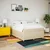 Vidaxl Box spring postelja z vzmetnico krem 140x200 cm blago