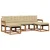Set vanjskih sofa s jastukom 6 pcs Prirodna i bež