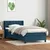 Vidaxl Box spring postelja z vzmetnico temno modra 80x220 cm žamet