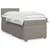Vidaxl Box spring postelja z vzmetnico taupe 90x190 cm blago